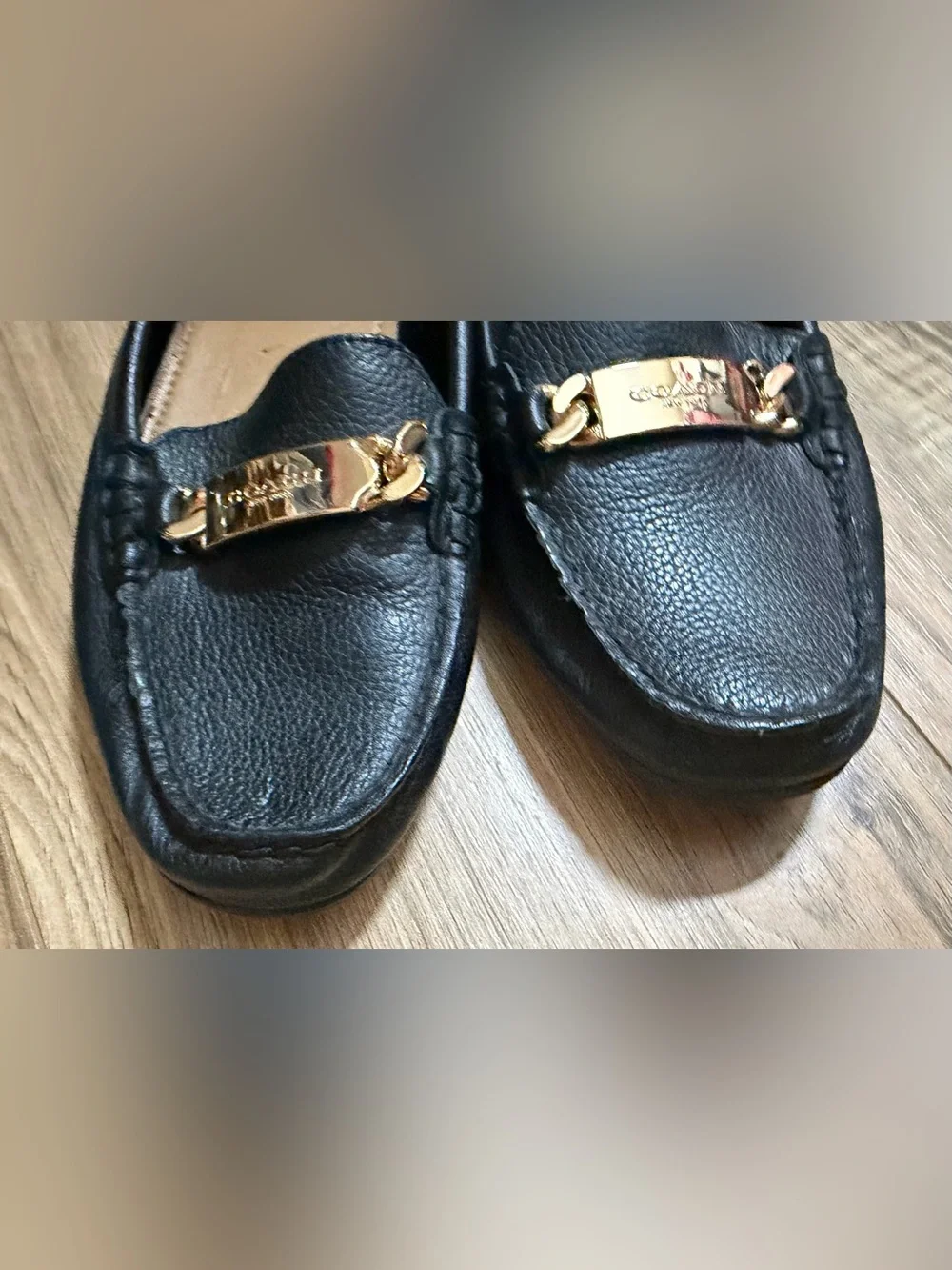Coach black flats 7.5